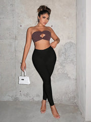 Women Solid High Waist