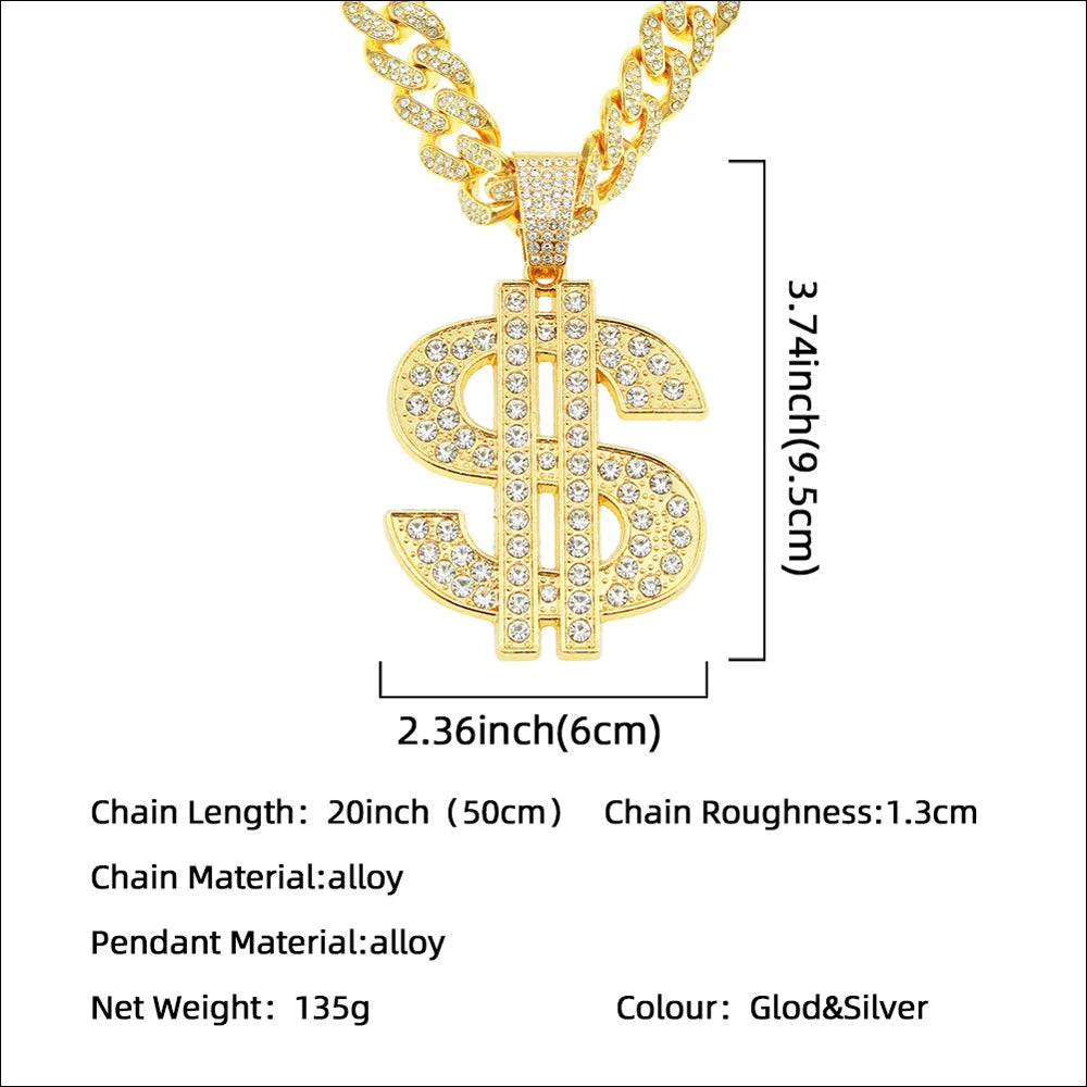 Fashion Hip Hop Dollar Pendant