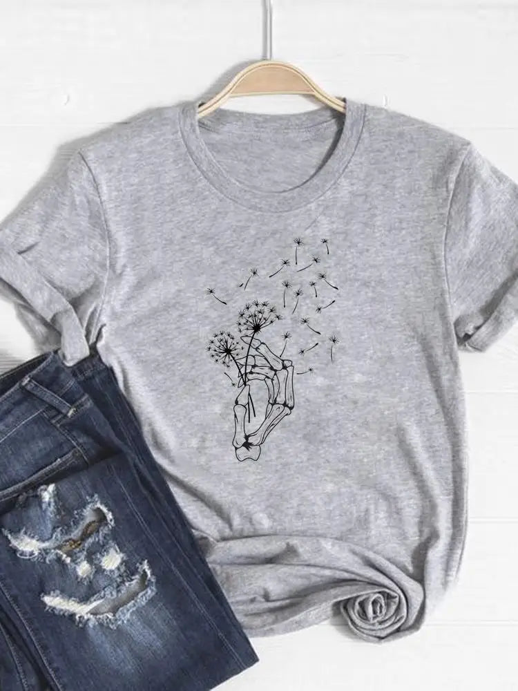 Women Fall Autumn Ladies T-shirt