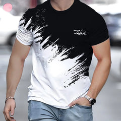 Casual Men's T-Shirt Gradient