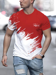 Casual Men's T-Shirt Gradient