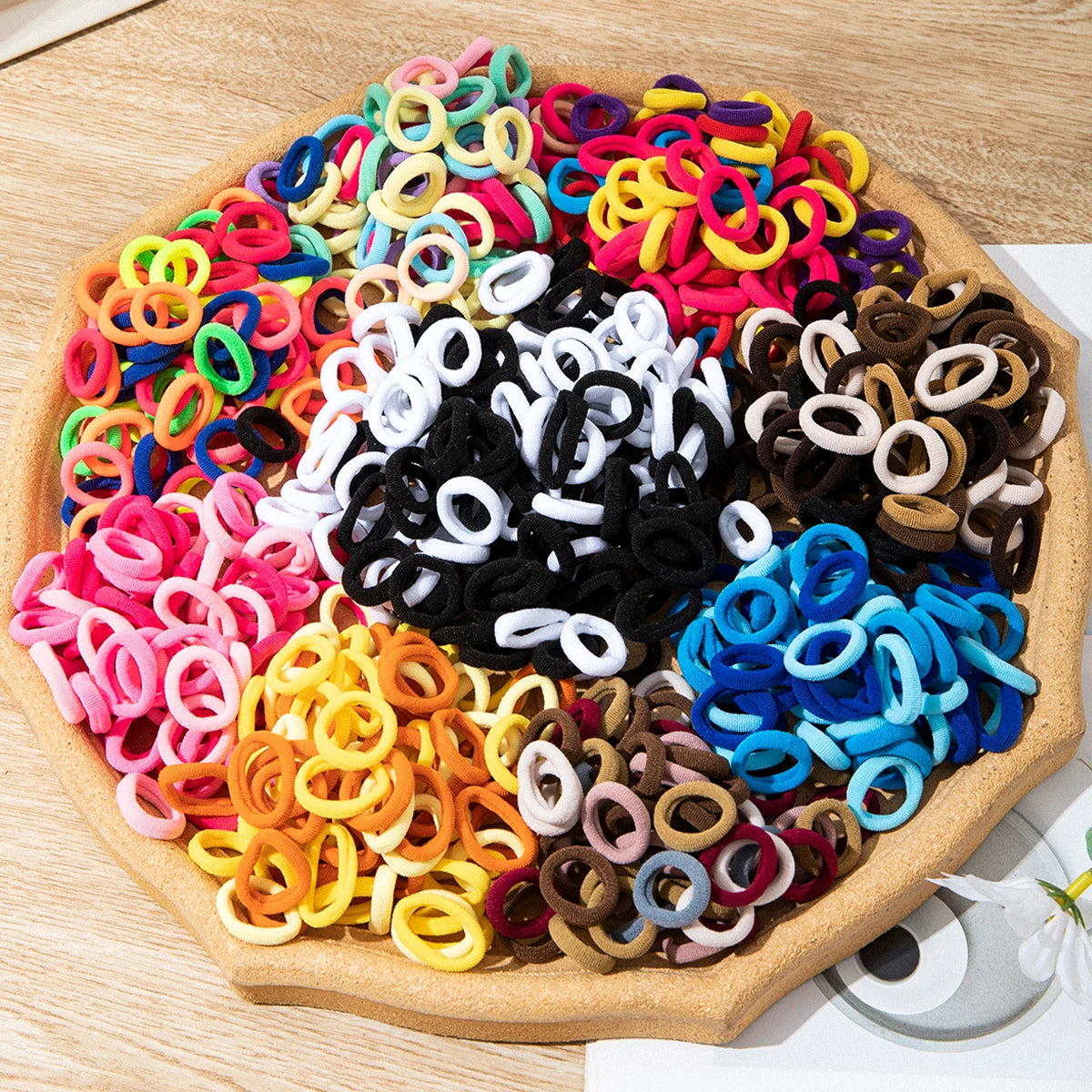 100pcs Girls Elastic Hair Bands