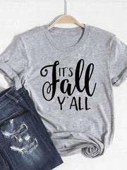 Women Fall Autumn Ladies T-shirt