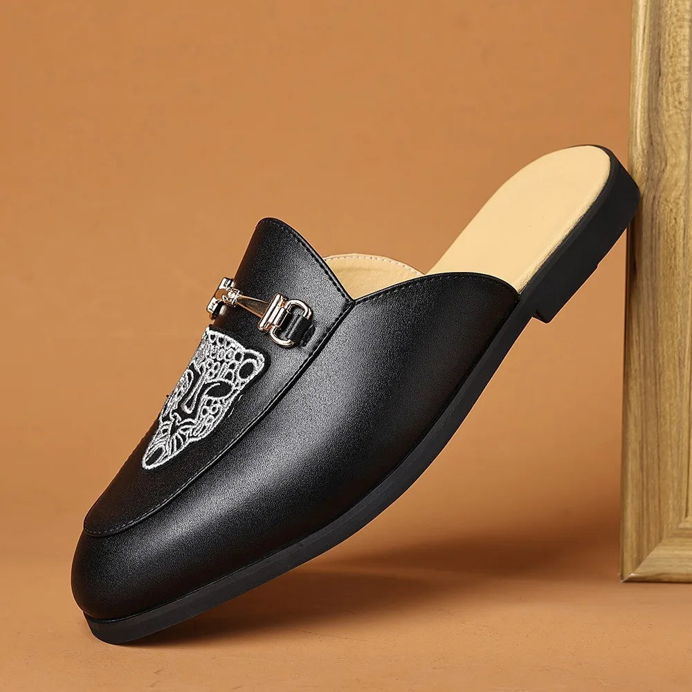embroidery horsebit loafers