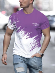 Casual Men's T-Shirt Gradient