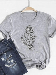 Women Fall Autumn Ladies T-shirt