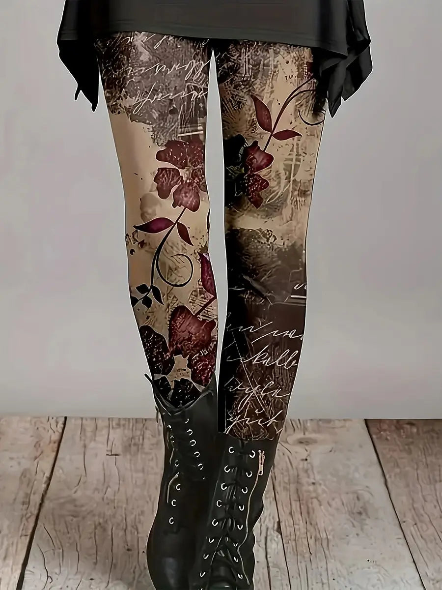 Women's Leggings Natural Floral