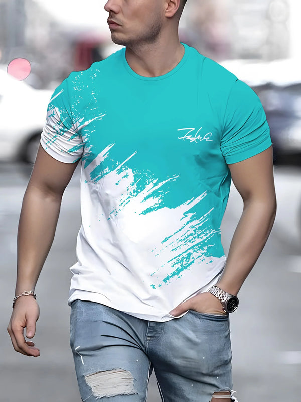Casual Men's T-Shirt Gradient