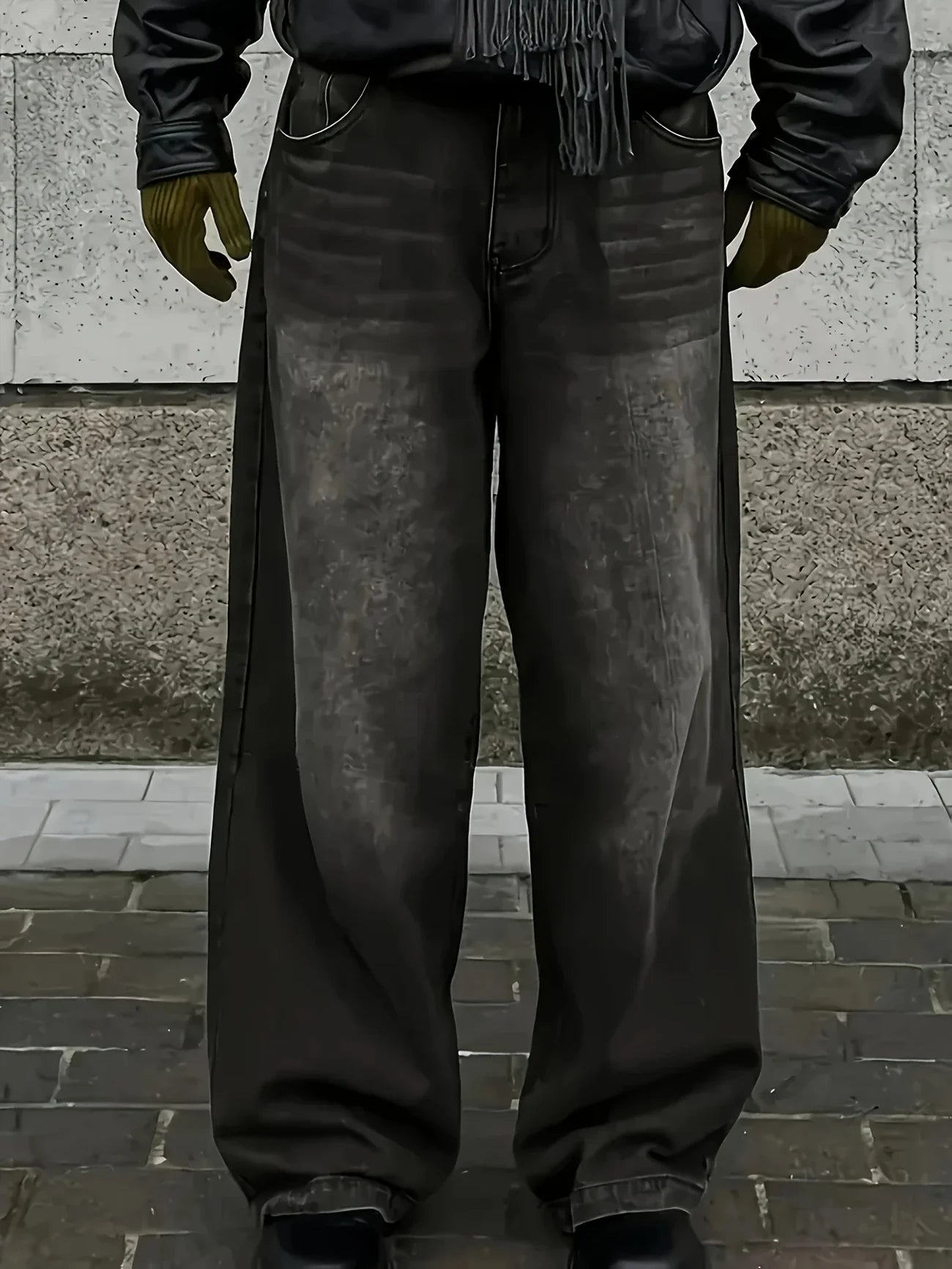Men'S Skinny Fit Wide Leg