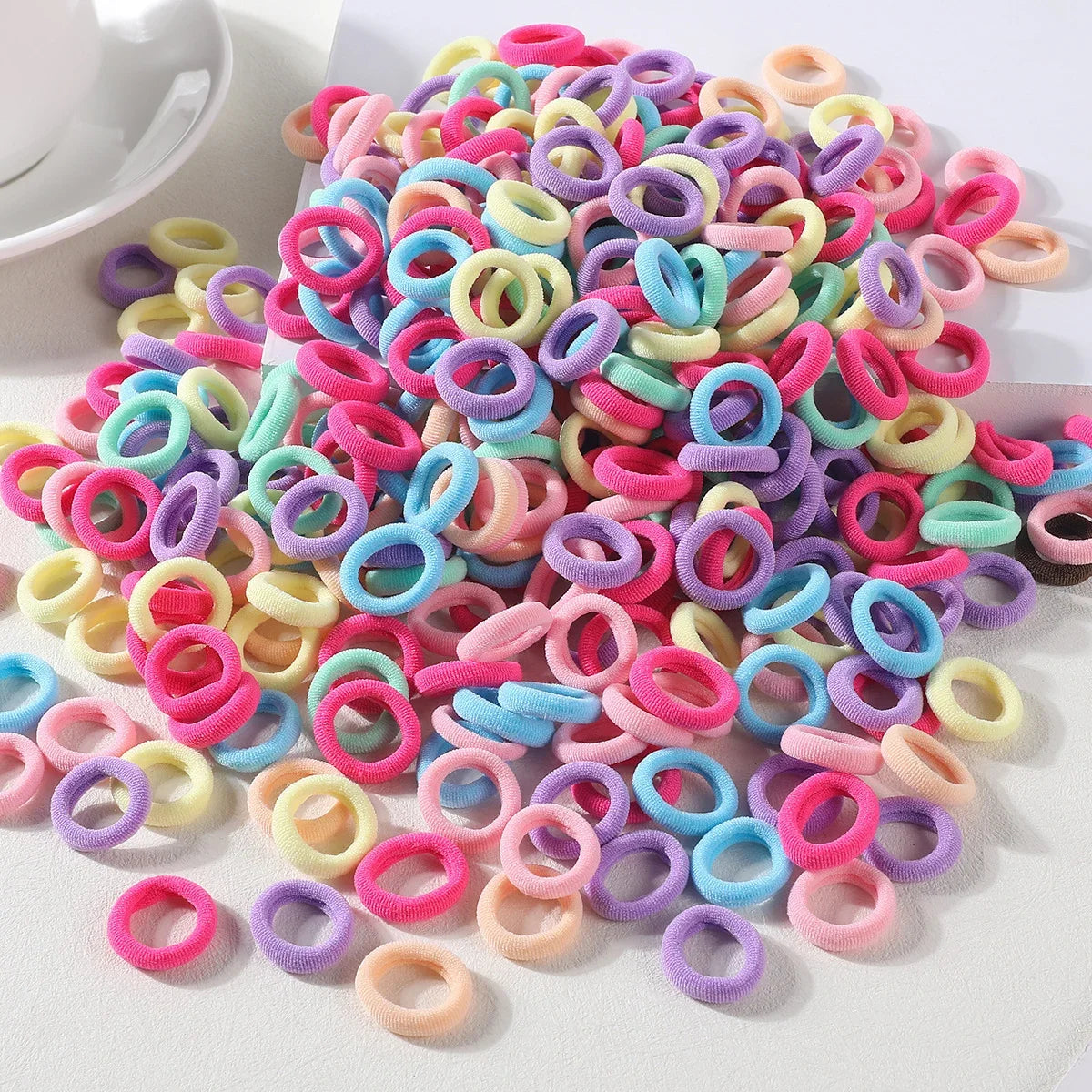 100pcs Girls Elastic Hair Bands