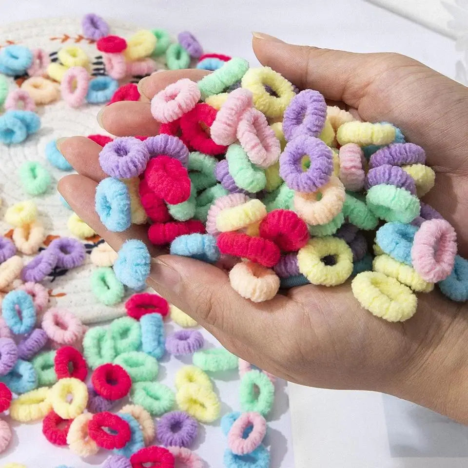 100pcs Girls Elastic Hair Bands