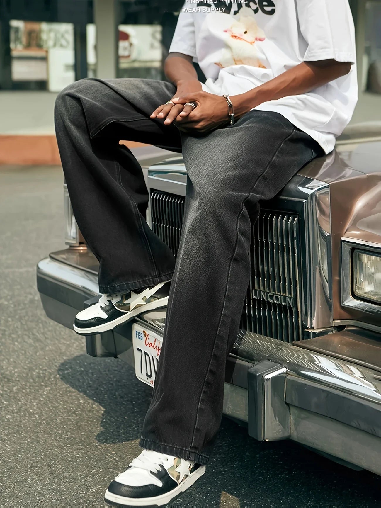Men'S Skinny Fit Wide Leg