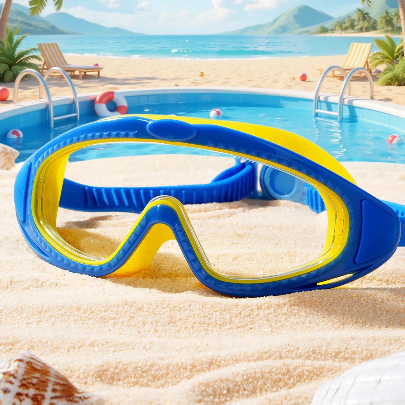 1PC Swim Goggles, Wide View
