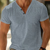 Men's solid color V-neck