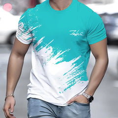 Casual Men's T-Shirt Gradient
