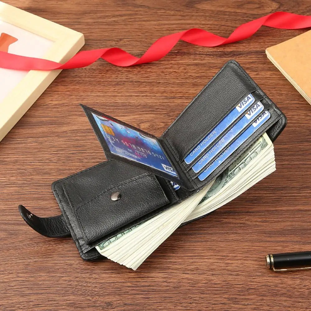 Men Wallets Leather Zipper