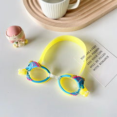 Cute Cartoon Pony Swimming