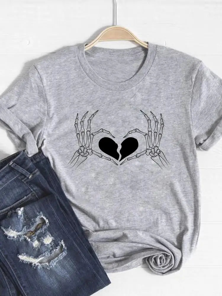 Women Fall Autumn Ladies T-shirt