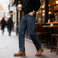 Jeans men's new straight tube