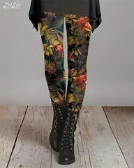 Women's Leggings Natural Floral