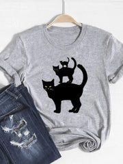 Women Fall Autumn Ladies T-shirt