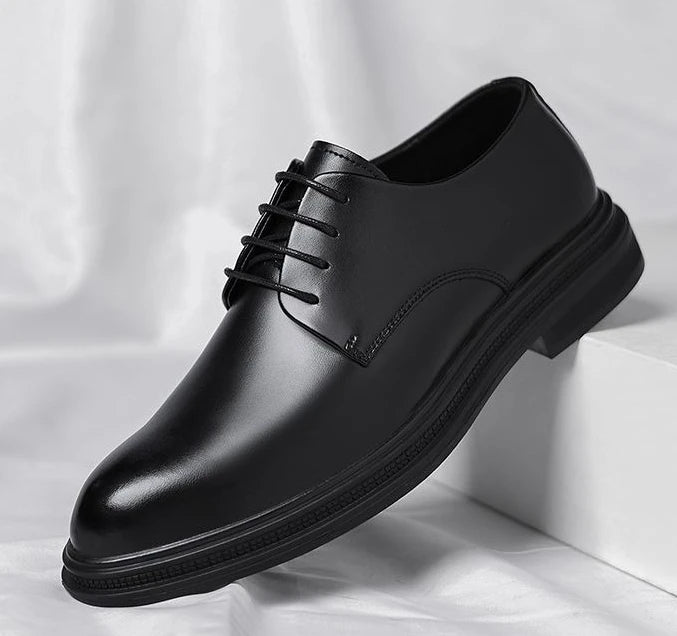 Black Round Toe Lace Up Men's
