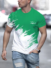 Casual Men's T-Shirt Gradient