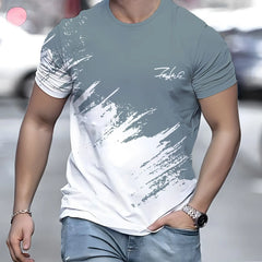 Casual Men's T-Shirt Gradient