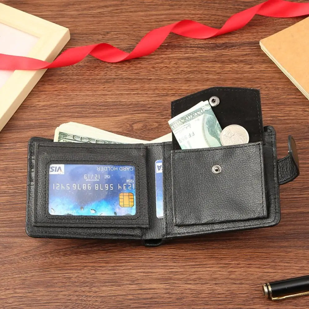 Men Wallets Leather Zipper