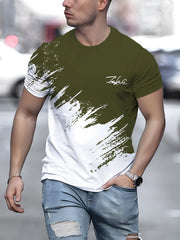 Casual Men's T-Shirt Gradient