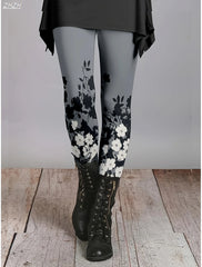 Women's Leggings Natural Floral