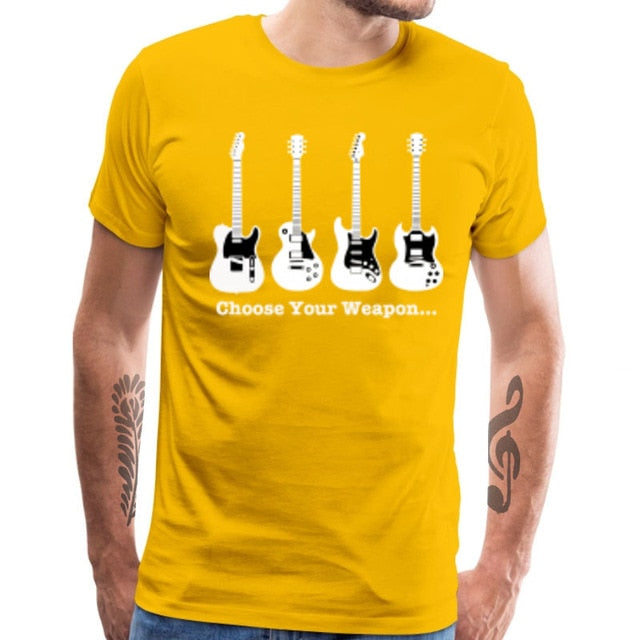 Electric Guitar Print Tops T Shirt