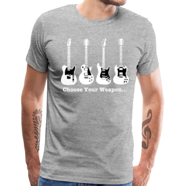 Electric Guitar Print Tops T Shirt