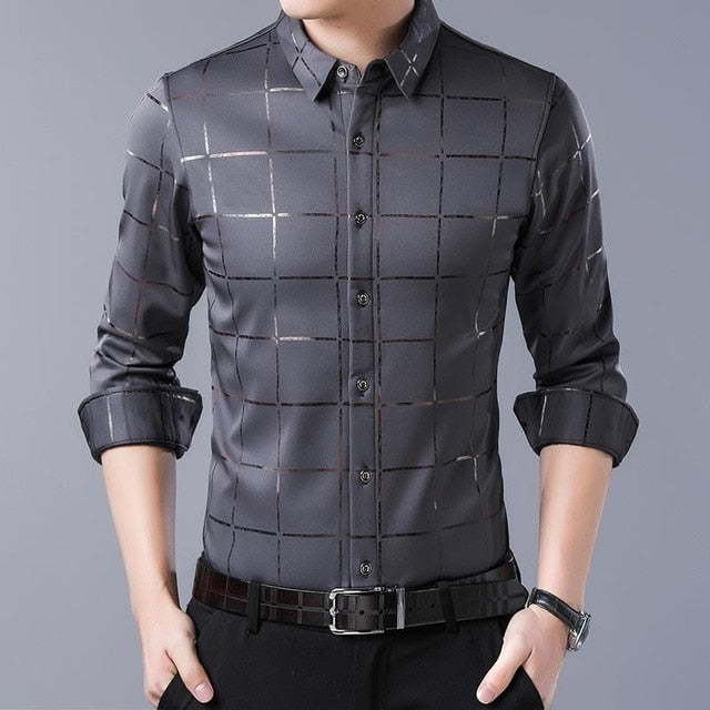 Long Sleeve Slim Fit Men Shirt