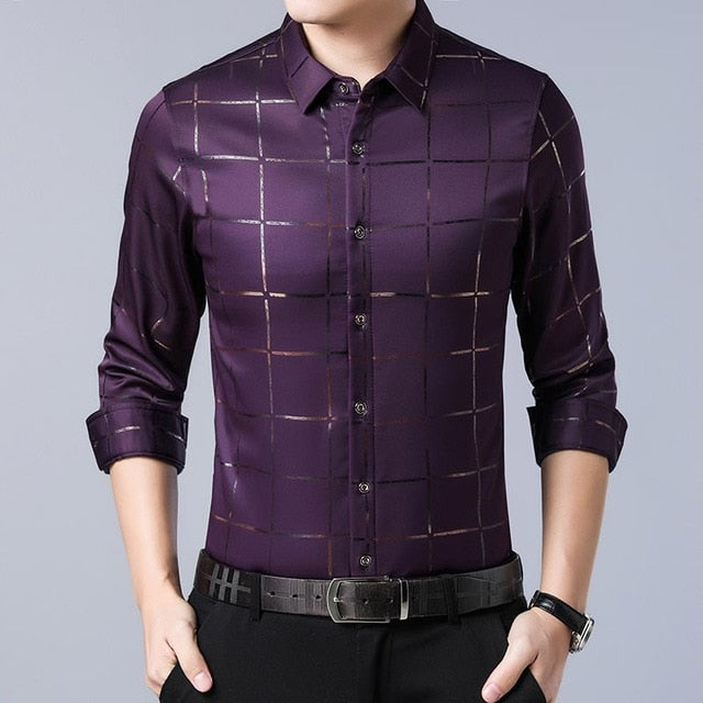 Long Sleeve Slim Fit Men Shirt