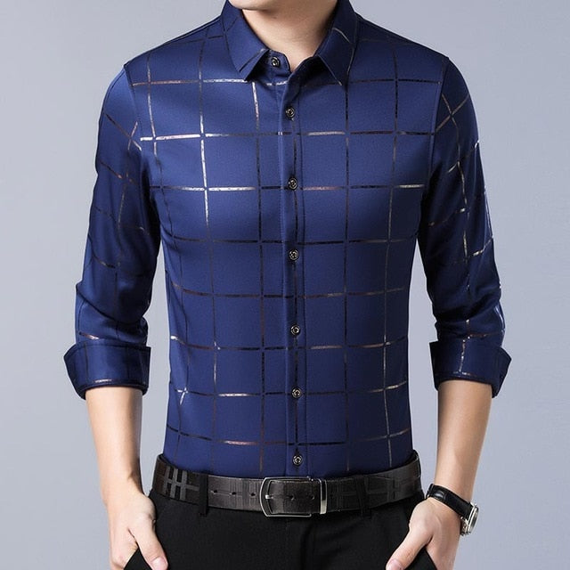 Long Sleeve Slim Fit Men Shirt