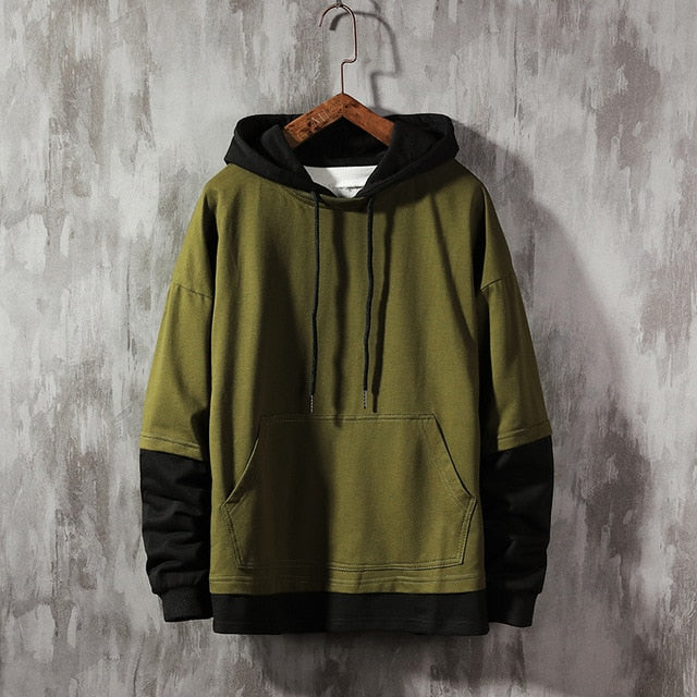 SingleRoad Oversized Green Men Hoodie