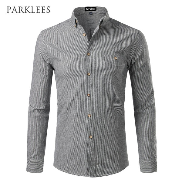 Casual Button Down Men Dress Shirt