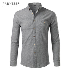 Casual Button Down Men Dress Shirt