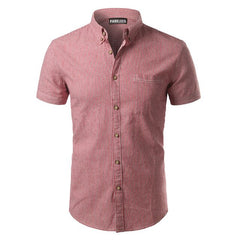 Casual Button Down Men Dress Shirt