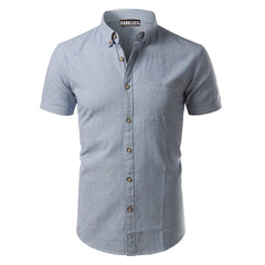Casual Button Down Men Dress Shirt