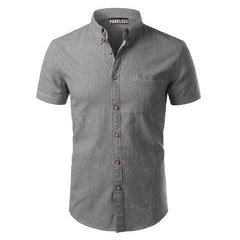 Casual Button Down Men Dress Shirt