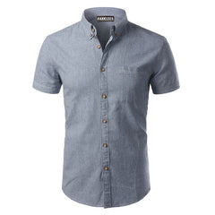 Casual Button Down Men Dress Shirt